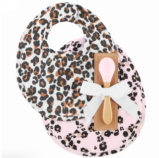 Leopard Bib & Spoon Set