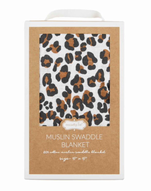 Leopard Muslin Swaddle