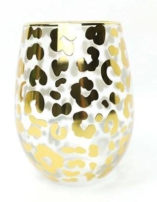 Leopard Wine Glass