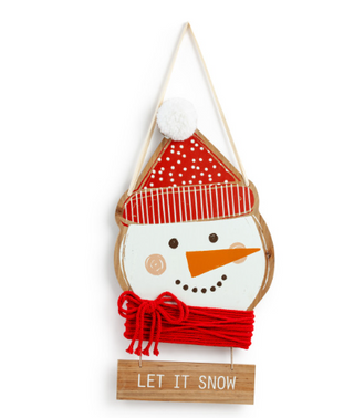 Let It Snowman Door Hanger