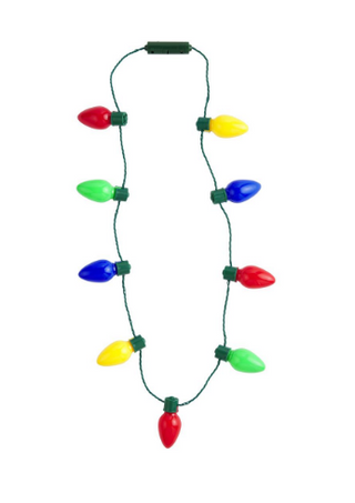 Light Up Xmas Bulb Necklace