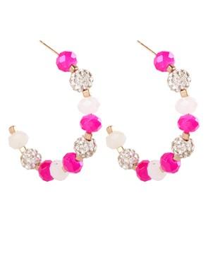 Logan Earrings Fuchsia