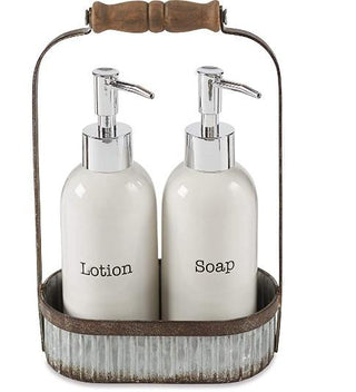 Lotion & Soap Pump Caddy Set