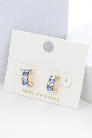 Blue Louisa Earrings Hoop