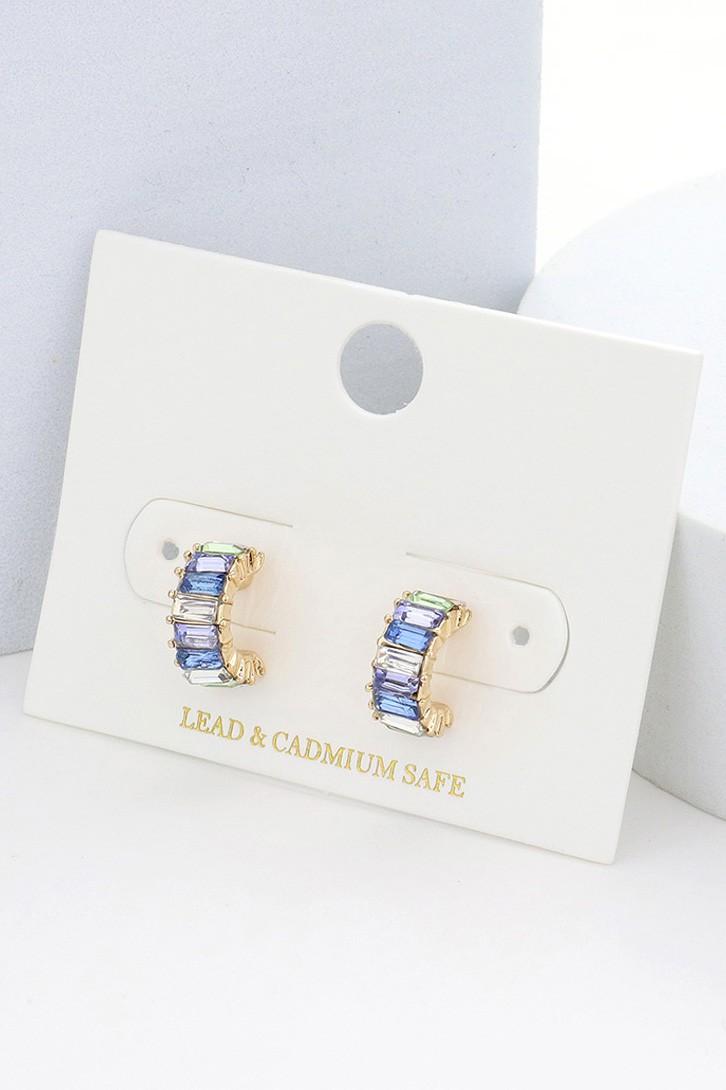 Blue Louisa Earrings Hoop