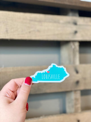 Louisville Aqua Sticker