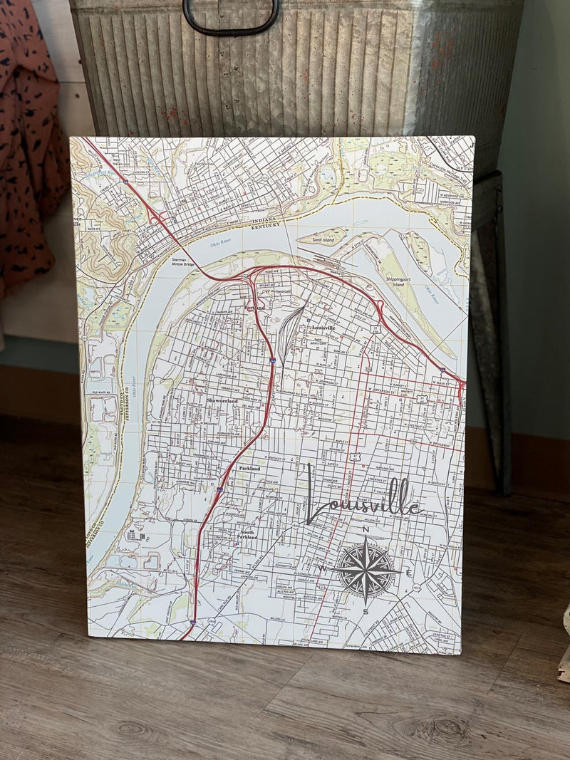 Louisville Map Canvas
