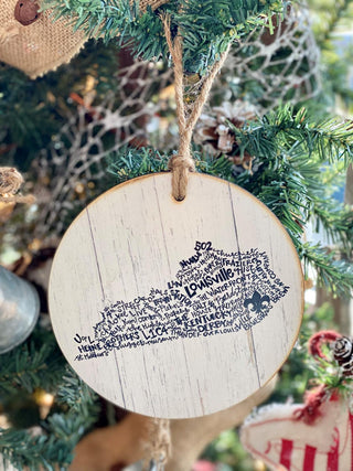 Louisville Word Art Ornament