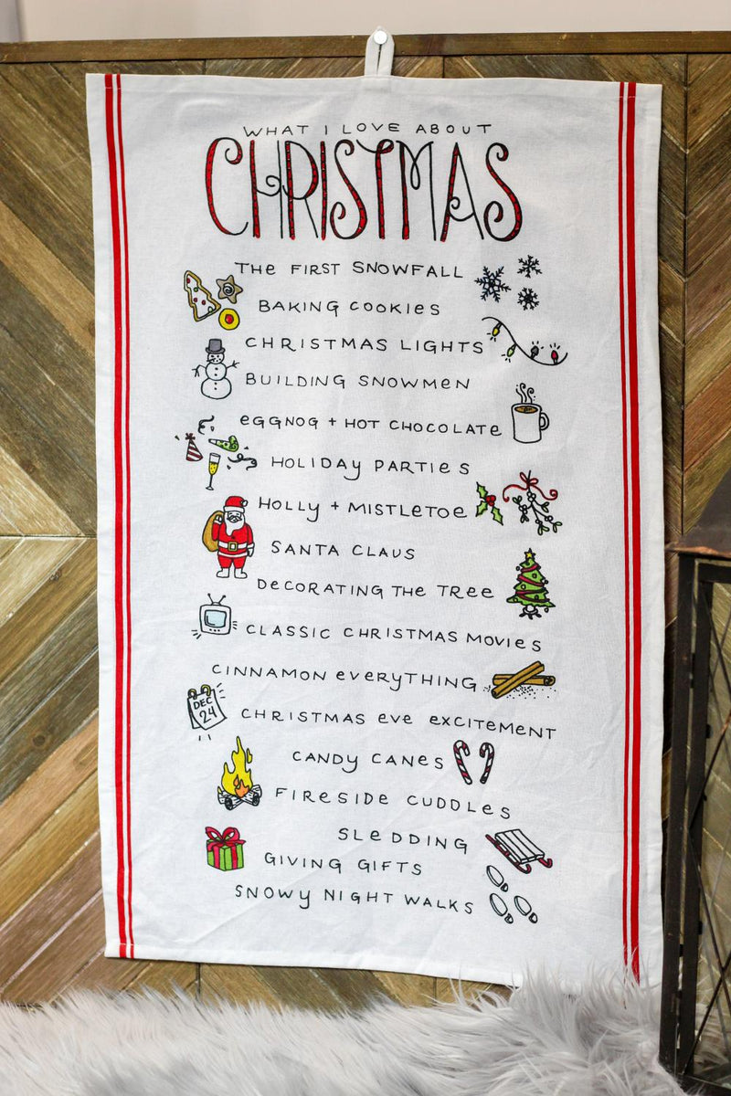 Love Christmas Tea Towel