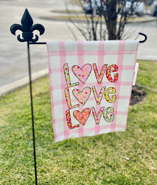 Love Love Love Garden Flag