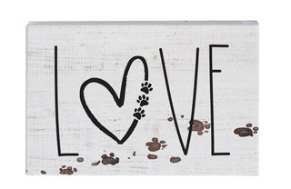 Love Paw Block Sign