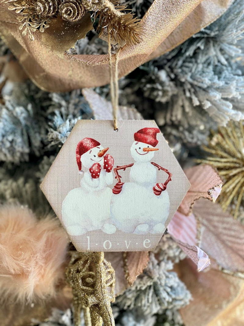 Love Snowman Ornament