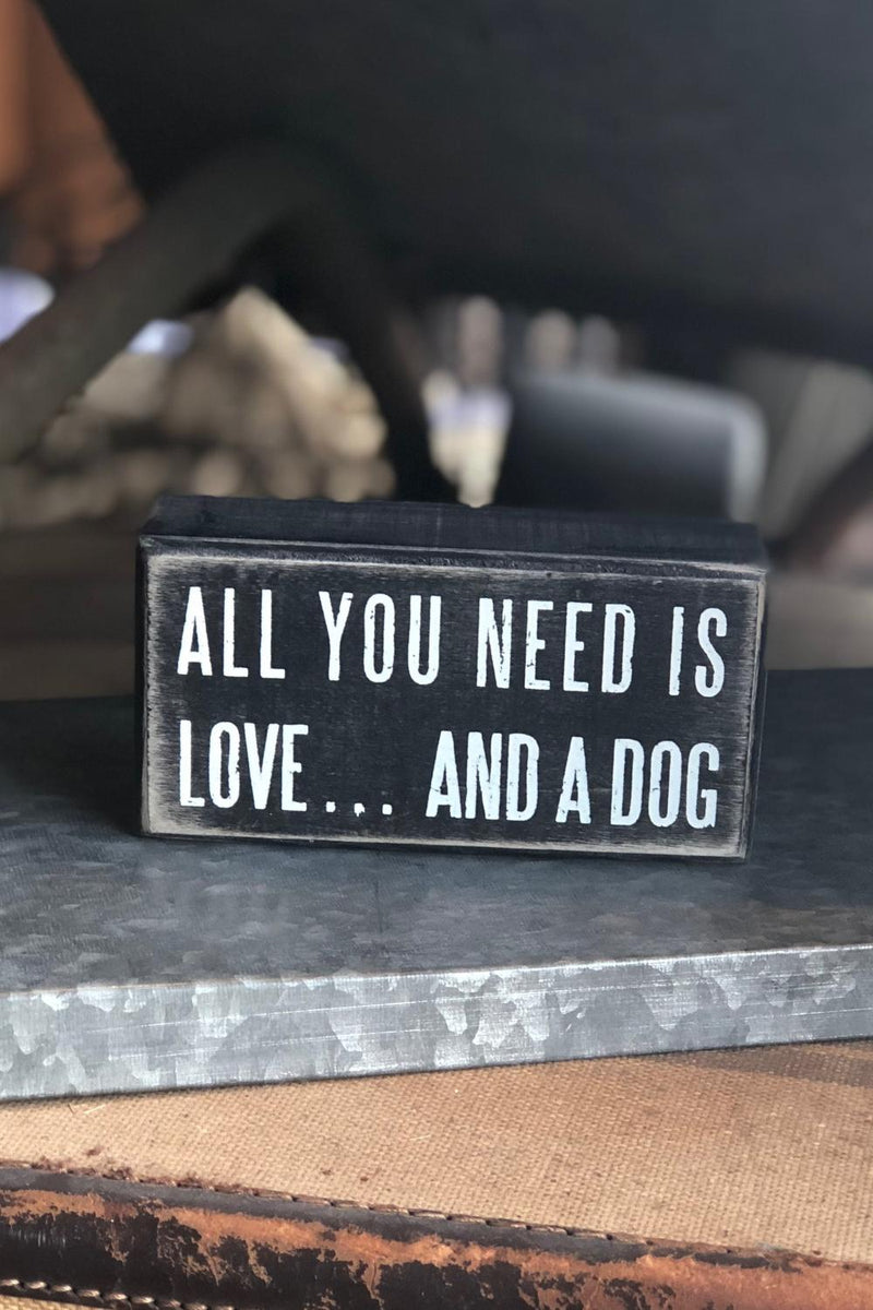 Love and a Dog Sign