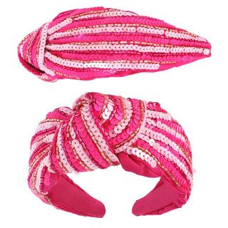 Lovely Stripes Headband Pink