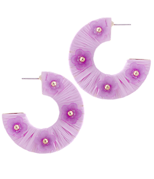Luca Hoop Earrings Lavender