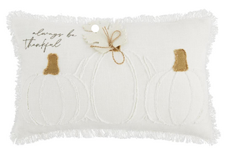Lumbar White Pumpkin Pillow