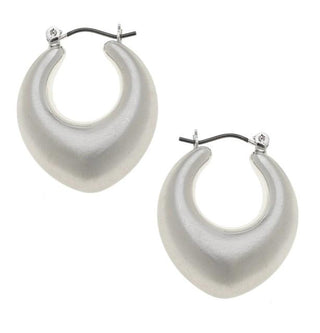 Mae Silver Puff Hoop