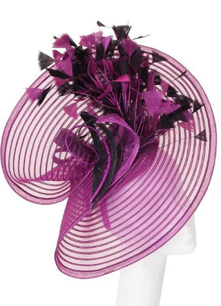 Magenta Wrapped Disk Fascinator