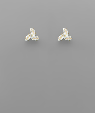 Marquise Stud Earrings Clear