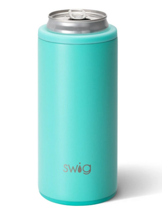 Matte Aqua Skinny Can
