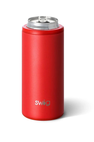 Matte Red Skinny Can