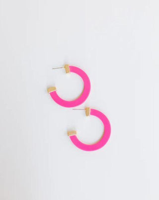 Medium Hot Pink Acrylic Hoop