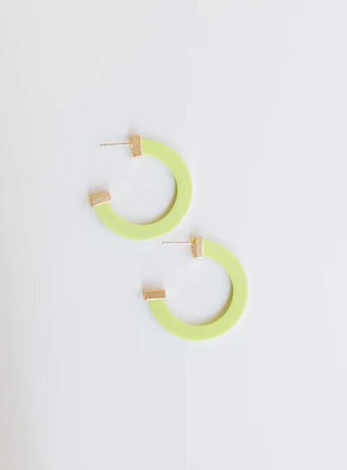 Medium Lime Acrylic Hoop