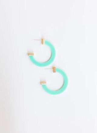 Medium Teal Acrylic Hoop