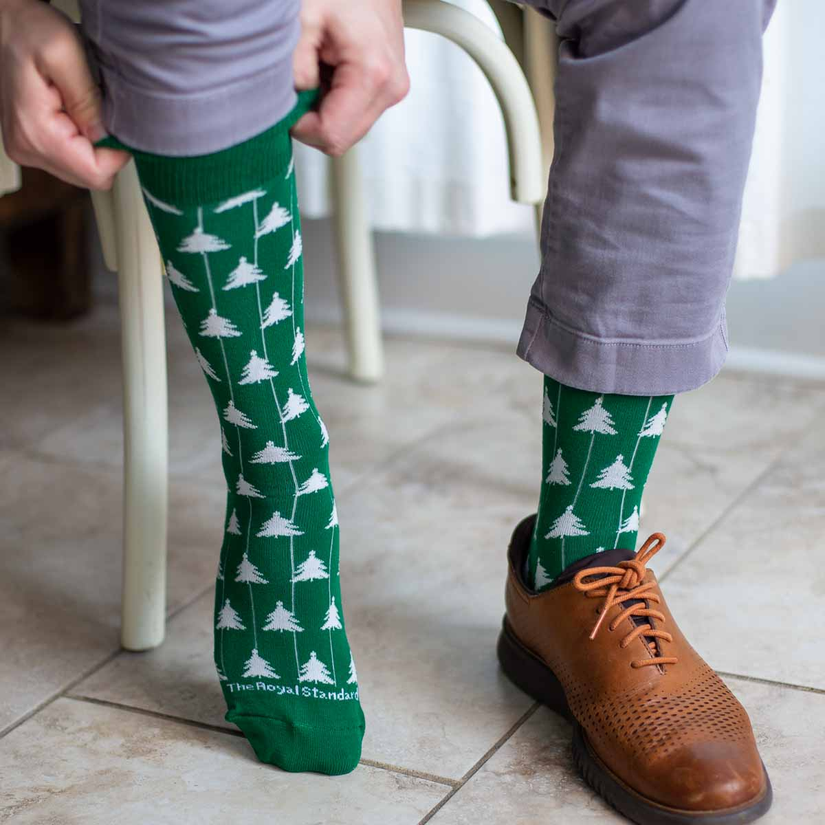 Christmas shop dress socks