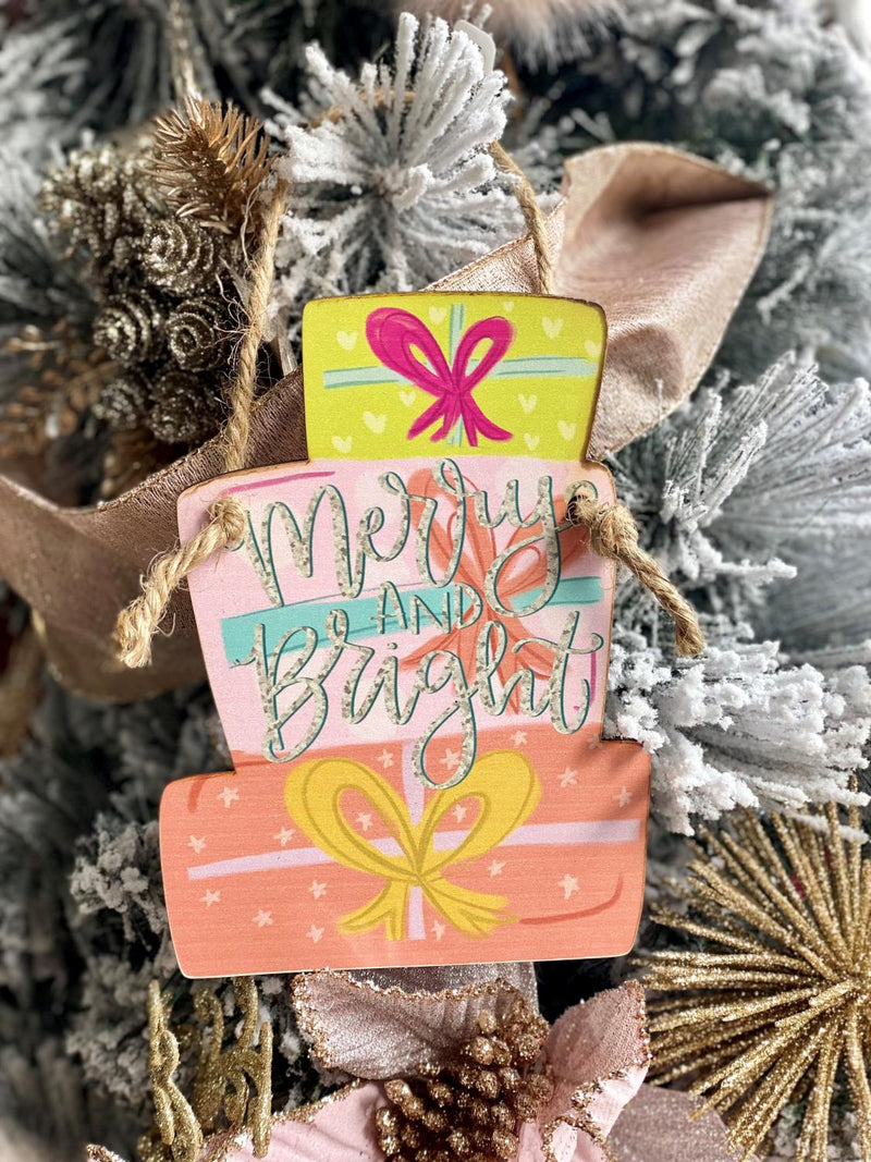 Merry & Bright Present Ornament