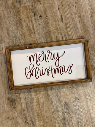 Merry Christmas Wood Sign