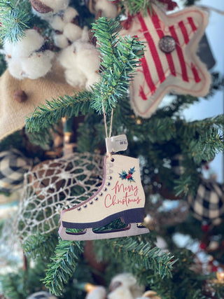Merry Ice Skate Ornament