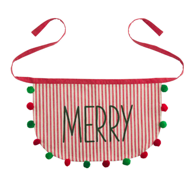 Merry PomPom Apron