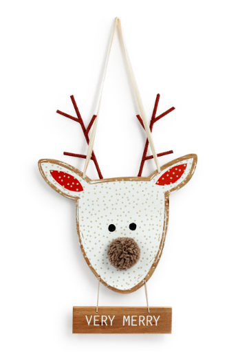 Merry Reindeer Door Hanger