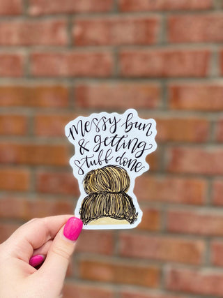 Messy Bun Sticker