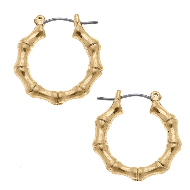 Mia Bamboo Hoop Earring