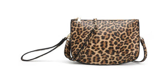 Mila Crossbody/Clutch Leopard Mustard