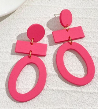 Mina Earrings Hot Pink