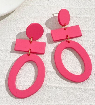 Mina Earrings Hot Pink