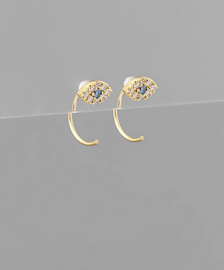 Mini Evil Eye Earring Gold