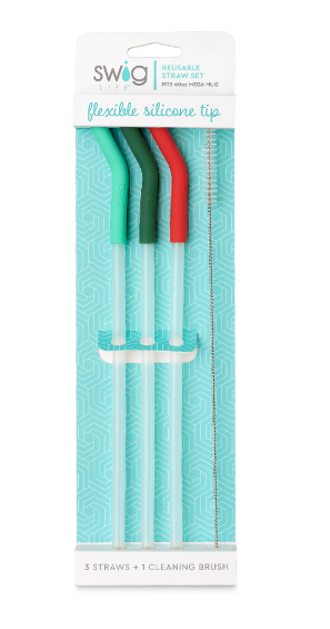 Mint/Green/Red 40Oz Straw