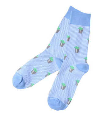 Mint Julep Socks Light Blue Stripes