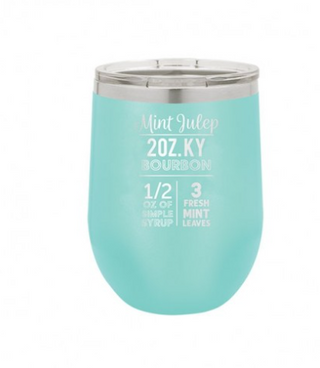 Mint Julep Teal Wine Tumbler