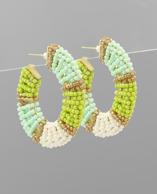 Mint Oval Hoop