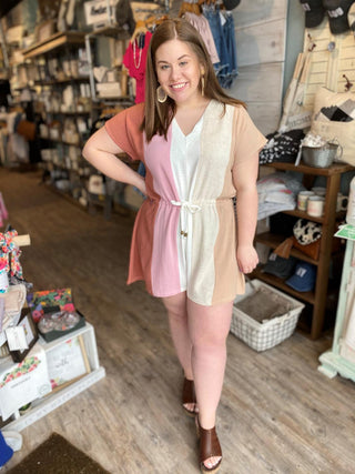 Mixed Feelings Romper-Curvy