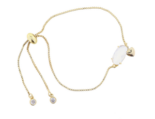 Moonstone Heart Bracelet