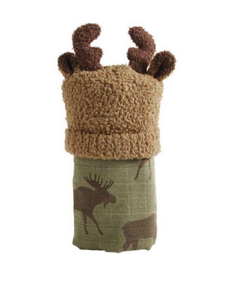 Moose Swaddle & Hat Set