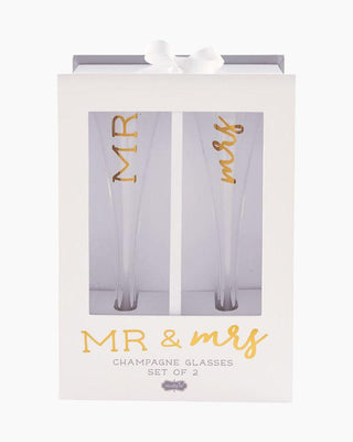 Mr Mrs Champagne Glass