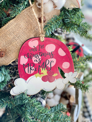 Mr Mrs Hat Ornament