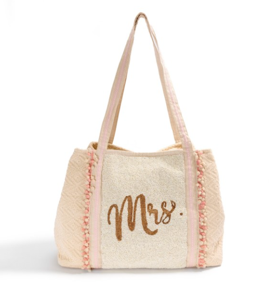 Mrs. Beaded Tote Bag